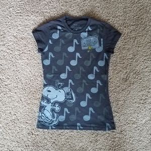 Snoopy peanuts music notes boombox Woodstock music